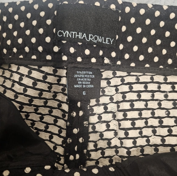 Cynthia Rowley Black And White polka dot Dress shorts Cotton Size 6 Like New! - Picture 4 of 6